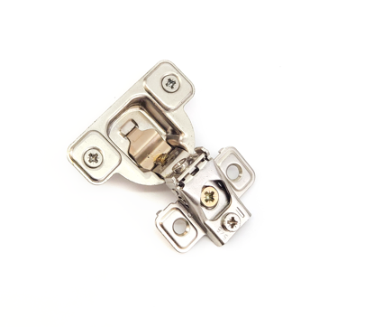 Picture of Salice 5/8" Overlay Dowel Mounting Hinge (3 Cam) in Nickel for 106° Opening Angle